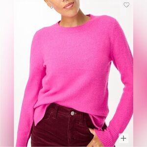 J. Crew Pink Crew Neck Sweater Classic Knit